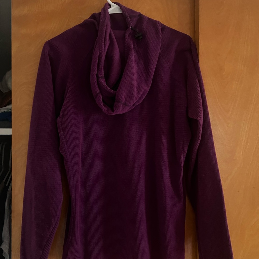 Melanzana Deep Purple Micro grid Women’s Hoodie - Picture 2 of 4